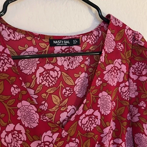 Nasty Gal Groove is in the Heart Floral Mini Dress D10 - Picture 7 of 8